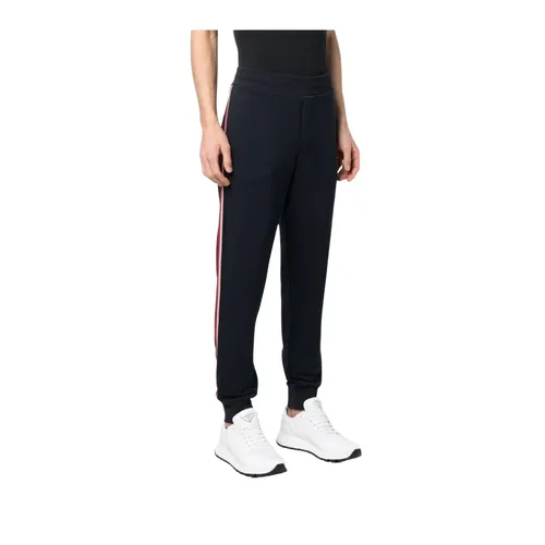 Navy Jogger Pants with Drawstring Waistband - Moncler - Modalova