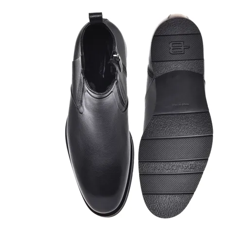 Black tumbled leather ankle boots - Baldinini - Modalova
