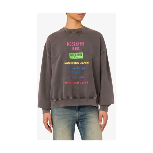 Printed Cotton Sweatshirt - Moschino - Modalova