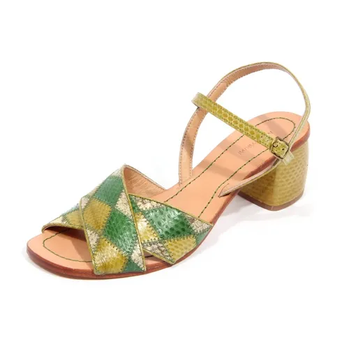 Patchwork Sandal with 6 cm Heel - Maliparmi - Modalova