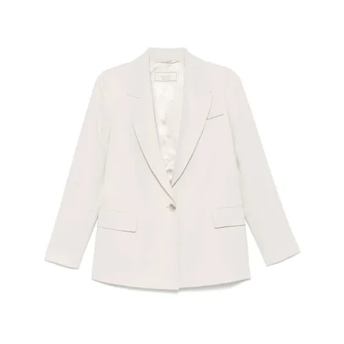Beige Blazer with Peak Lapels - Peserico - Modalova