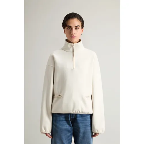 Cotton Blend High Neck Sweater - Woolrich - Modalova