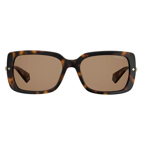 Rectangular Metal Frame Sunglasses - Polaroid - Modalova