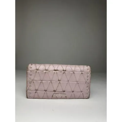Pre-owned Leather Wallet - Miu Miu Pre-owned - Modalova