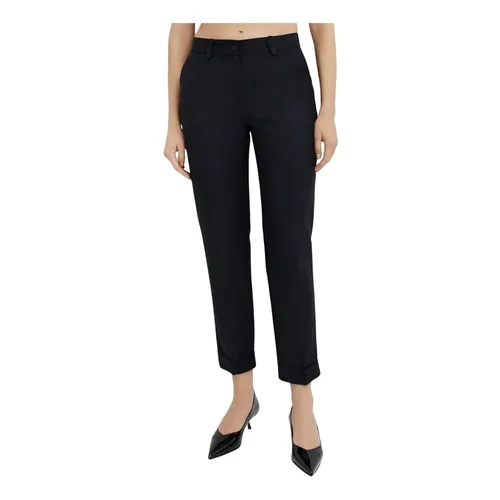 Navy Blue Flared Pants - P.a.r.o.s.h. - Modalova
