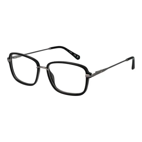 Black Stainless Steel Rectangle Optical Frames - Guess - Modalova