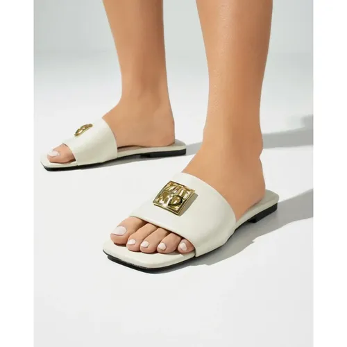 Logo Leather Flip-Flops - Anine Bing - Modalova