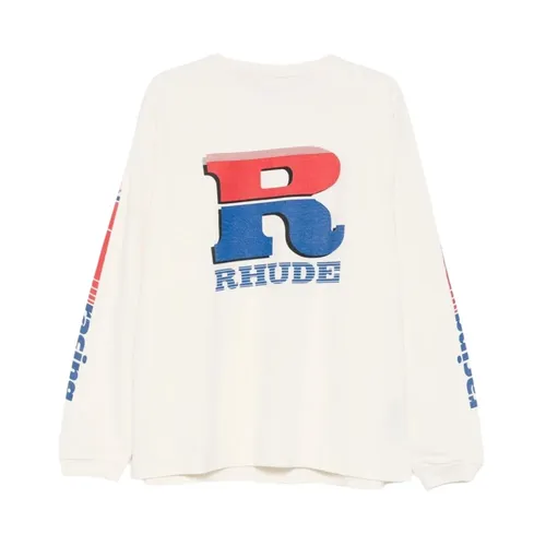 Split Petrol Logo LS Tee - Rhude - Modalova