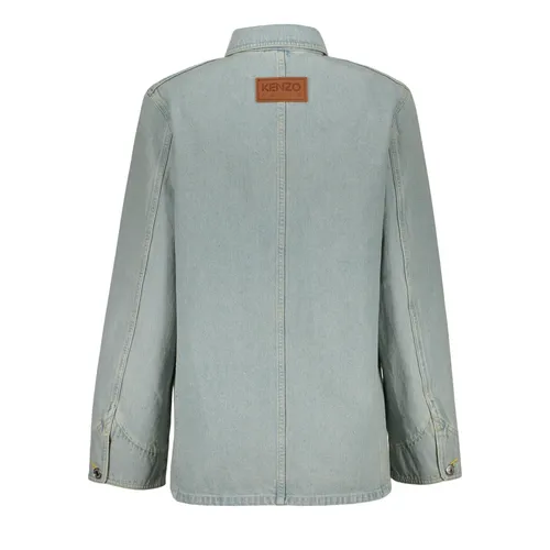 Stylish Denim Jacket with Logo Detail - Kenzo - Modalova