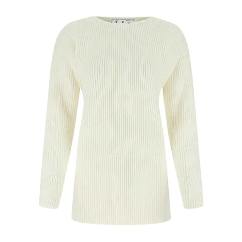 Ivory virgin wool sweater - Off White - Modalova