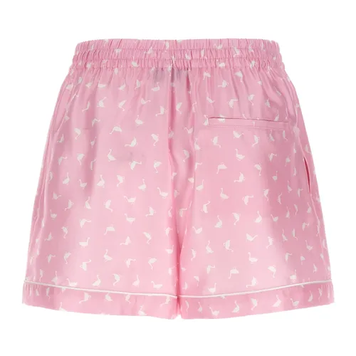 Silk Twill Shorts - Moschino - Modalova