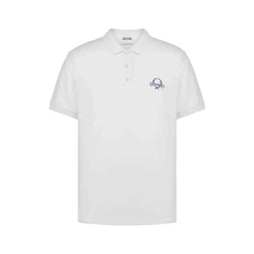 Cotton Pique Polo Shirt Laurel Crown - Moschino - Modalova