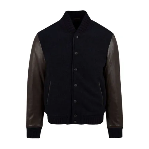 Snap Button Front Leather Coat - The Jack Leathers - Modalova
