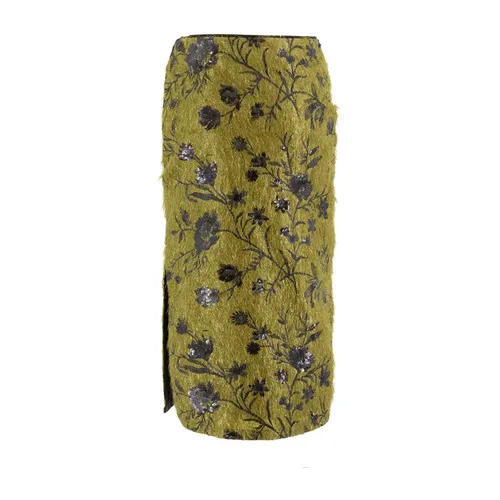 Floral Sequin Long Skirt - Ermanno Scervino - Modalova