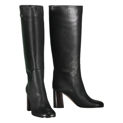 Calf Leather Round Toeline Boots - Ferragamo - Modalova