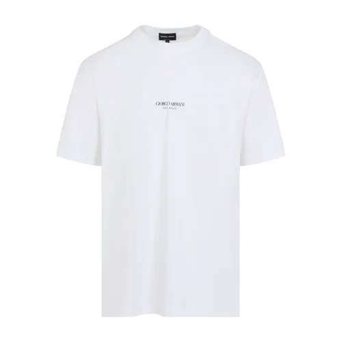 Cotton interlock crew-neck t-shirt - Giorgio Armani - Modalova