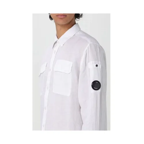 Linen Short Sleeved Shirt - C.p. Company - Modalova