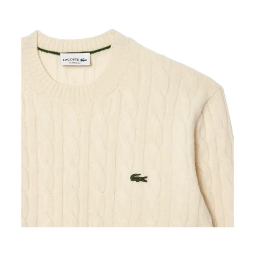 Cable Knit Crew Neck Sweater - Lacoste - Modalova