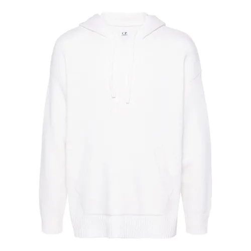 Hooded Lambswool Sweater with Kangaroo Pocket - C.p. Company - Modalova