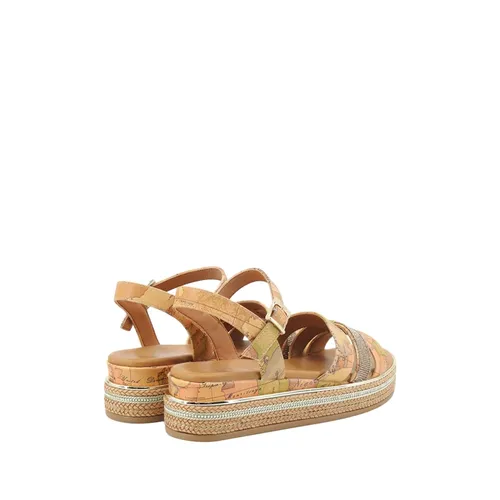 Beige Geo Map Sandals - Alviero Martini 1a Classe - Modalova