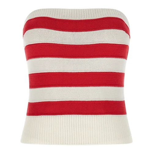 Off-shoulder Crop Bustier Top - Ermanno Scervino - Modalova