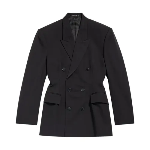 Black Wool Dart Jacket - Balenciaga - Modalova