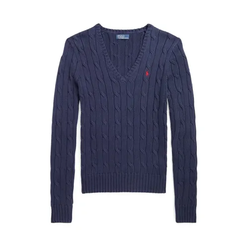 Cable-knit V-neck Sweater - Polo Ralph Lauren - Modalova