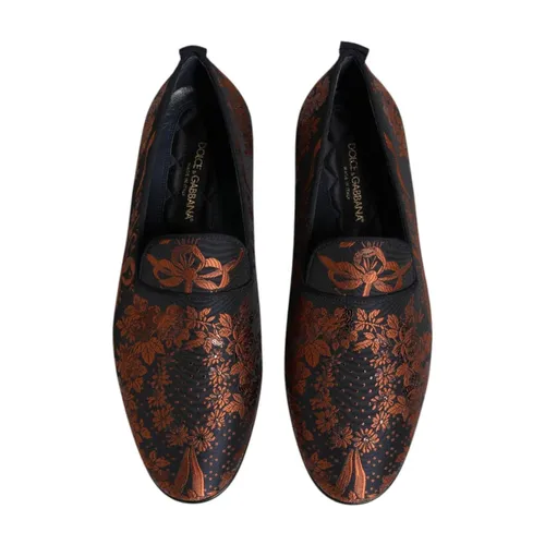 Floral Jacquard Slip-On Loafers - Dolce & Gabbana - Modalova