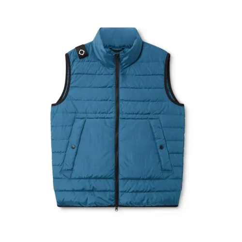 Storm Blue Down Quilt Gilet - Ma.strum - Modalova