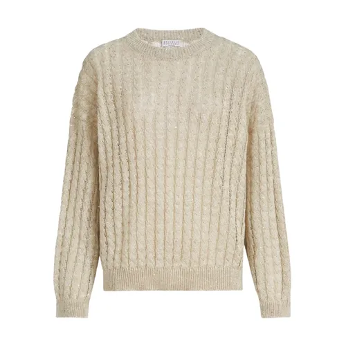 Dazzling Cable Sweater - Brunello Cucinelli - Modalova