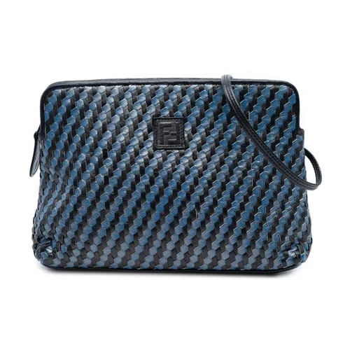 Pre-owned Woven Leather Shoulder Bag - Fendi Vintage - Modalova
