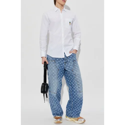 Shirt With Patch - Dsquared2 - Modalova