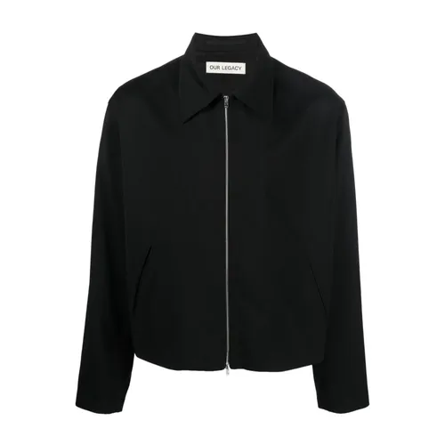 Black Wool Zip Coat - Our Legacy - Modalova