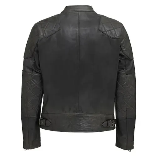 Hand Waxed Leather Black Jacket - Belstaff - Modalova