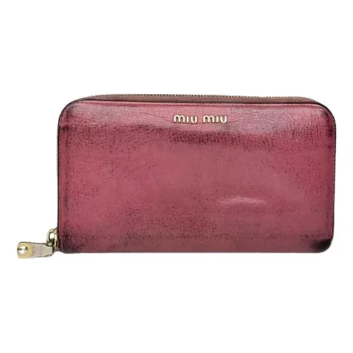 Pre-owned Leather Wallet - Miu Miu Pre-owned - Modalova