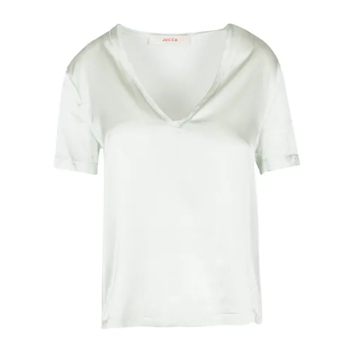 Silk V-Neck T-Shirt - Jucca - Modalova
