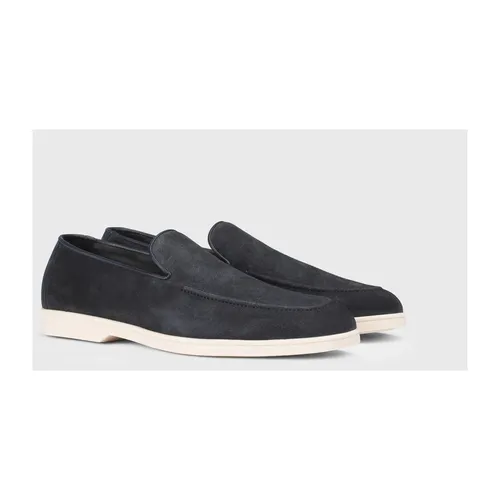 Mocassino in camoscio da uomo | blu - Doucal's - Modalova