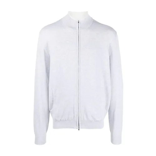 Casual Grey Cotton Full Zip Sweater - Eleventy - Modalova