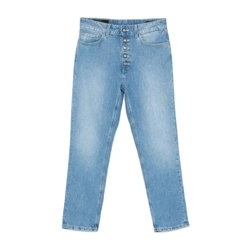 Blue Jeans with Button Closure - Dondup - Modalova