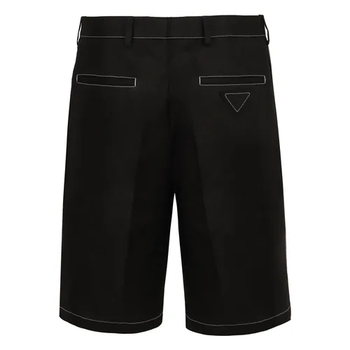 Stylish Linen Bermuda Shorts - Prada - Modalova
