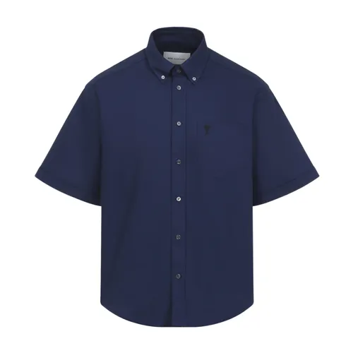 Camisa Holgada de Manga Corta - Ami Paris - Modalova