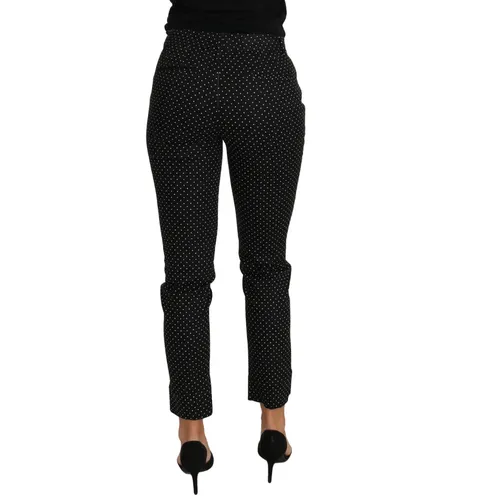 Polka Dot Cropped Pants - Dolce & Gabbana - Modalova