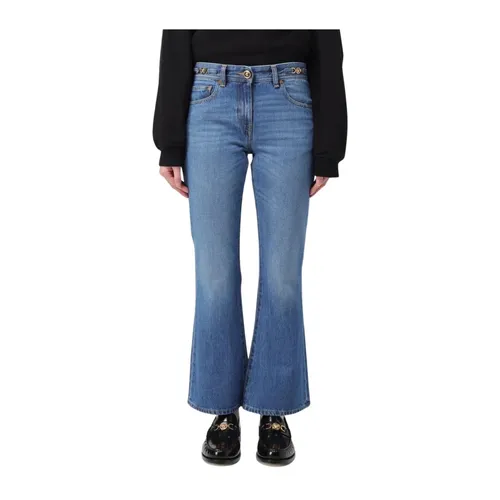 Elegant Blue Flared Jeans - Versace - Modalova