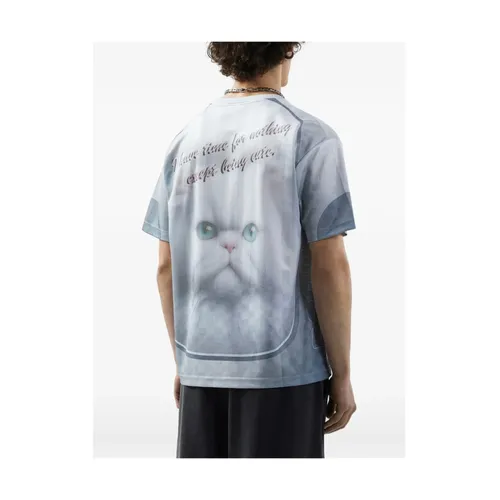 Oversize Kitten T-shirt - Gcds - Modalova