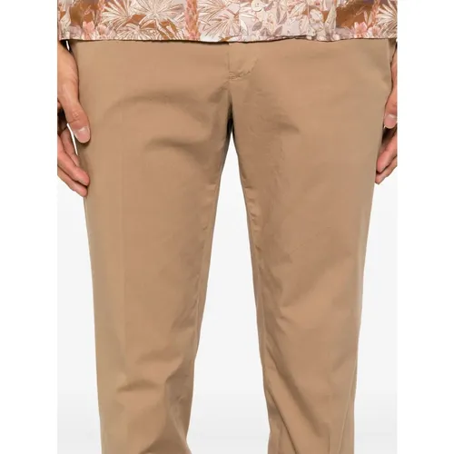 Camel Chino Pants with Elastane - Incotex - Modalova