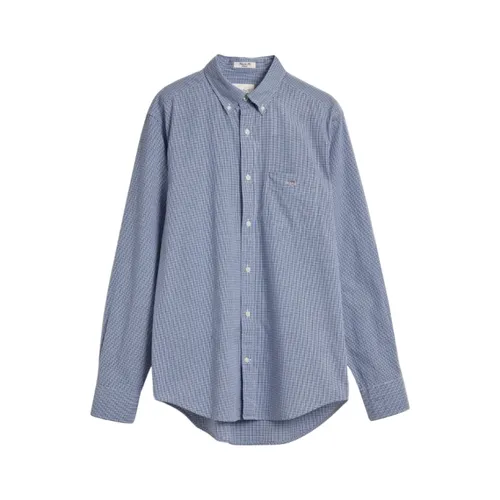 Regular Poplin Micro Gingham Shirt - Gant - Modalova