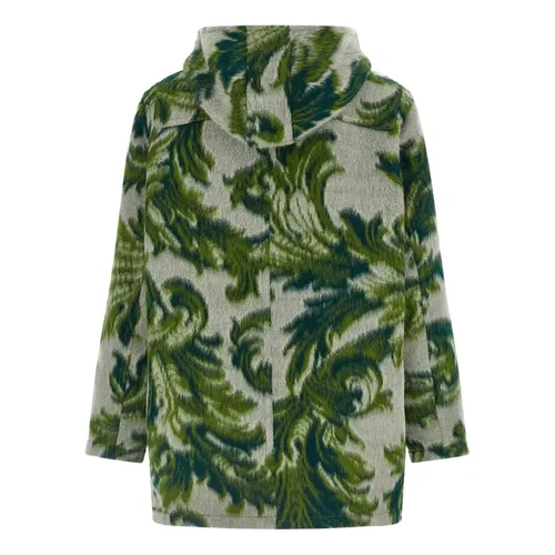 Cappotto con cappuccio e fantasia - Etro - Modalova