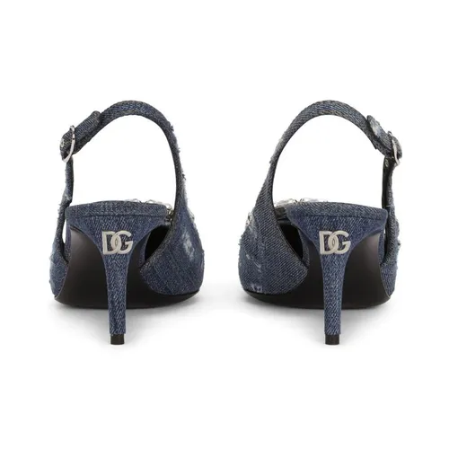 Patchwork Denim Slingback - Dolce & Gabbana - Modalova