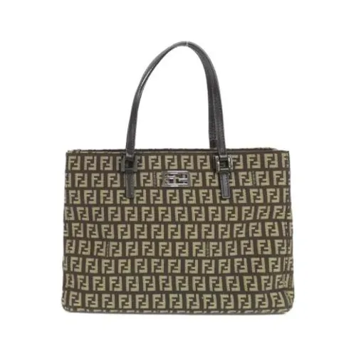 Pre-owned Vintage Canvas Tote Bag - Fendi Vintage - Modalova