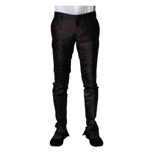 Multicolor Patterned Formal Pants - Dolce & Gabbana - Modalova